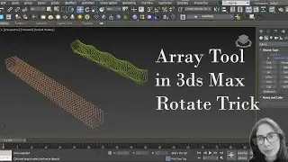 Array Tool in 3ds Max Rotate Trick #3dsmax