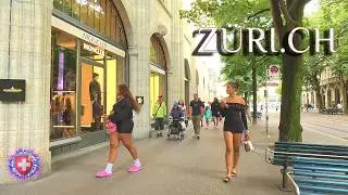 SWITZERLAND ZURICH ✨ Stroll around BAHNHOFSTRASSE & Münsterhof / City Center Evening walk 4K