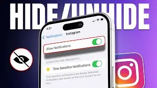 How To Hide & Unhide Instagram Notifications on iPhone | Instagram Notifications Settings