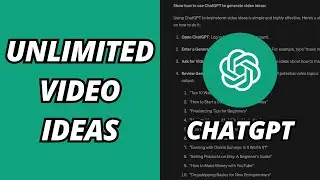 How to Find Content Ideas with AI? | ChatGPT for Video Ideas