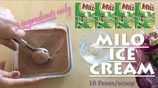 SIMPLE MILO ICE CREAM | Homemade Chocolate Ice Cream | Healthy Recipes | 3 Ingredient Ice Cream