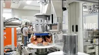 Automatic induction motor stator production line - Stator Coil Inserting Machine | NIDE  #machine