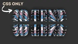 CSS Only 3D Text Rotation Animation Effects | Html CSS @LearnCodeWithAmit