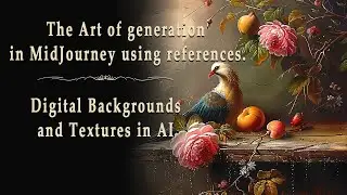 The Art of generation in MidJourney using references. Digital Backgrounds and Textures in AI