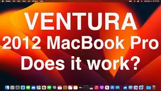 Ventura 2012 MacBook Pro. Is it fast enough?