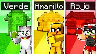 Usando SOLO 1 COLOR en Minecraft 🌈😂 BATALLA DE CONSTRUCCIÓN CON LOS COMPAS