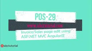 POS-29: Invoice calculate subtotal add row remove row using AngularJS ASP.NET MVC