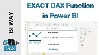 DAX Language - EXACT Function in Power BI