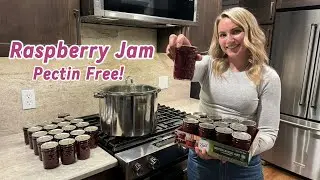 How to Make & Water Bath Can the BEST RASPBERRY JAM  - No Pectin Needed!