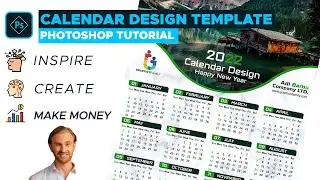 2022 Modern Calendar Design Template - Adobe Photoshop Tutorial