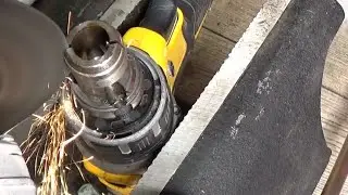 The hard way to remove Dewalt drill chuck