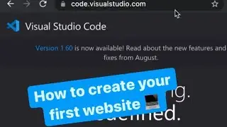 How to create your first website💻 #coding #website #webdev #code #shorts #html