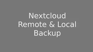 Nextcloud crontab script for off-site and local backup