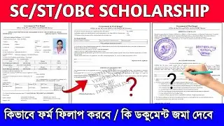 Oasis Scholarship Form Fill Up 2024 | SC ST OBC Scholarship form fill up 2024 | oasis form fill up