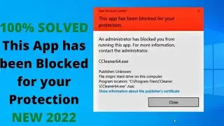 ✅How To Fix This App has been Blocked for your Protection On Windows 10/11