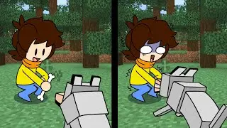 Taming a Dog in Minecraft (GONE WRONG) 