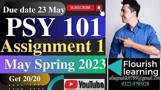 PSY101 Assignment 1 Solution 2023 / PSY 101 Assignment 1 2023 / PSY101 Assignment 1 Spring 2023