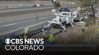 Construction of temporary bridge will cause traffic shifts on I-70