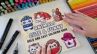 ASMR Coloring my Own Coloring Book | Cute Animals