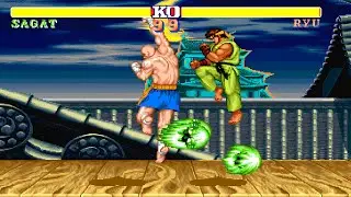 SAGAT GAMEPLAY (Hardest / Street Fighter II Super Green) 4K HDR 60 FPS