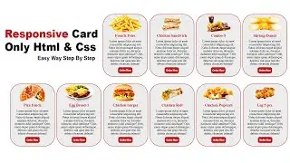 Css Flexbox Responsive Cards | Css Div Contianer | Html Css Cards | Amazing Food Cards