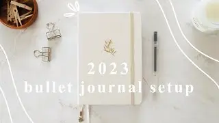 2023 bullet journal setup | yearly plan with me | simple leaves theme