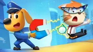 Police Catch Thief with Magnet | Cartoons for Kids | Police Cartoon | Sheriff Labrador