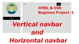 project 1 HTML & CSS project s for beginner | vertical and horizontal navbar