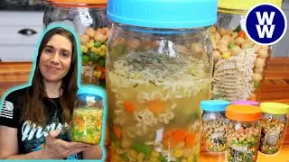 Mason Jar Veggie Chickpea Noodle Soup🍲 Homemade Ramen🍜WW Recipe/Weight Watchers/ Calories & Macros