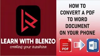 How to convert a pdf to word or text on your phone. 