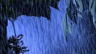 Deep Sleep Instantly on Stormy Night | Thunderstorm, Heavy Pouring Rain on Tin Roof & Mighty Thunder