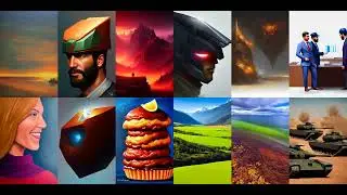 3492 stylized images using random dictionary words using Stable Diffusion