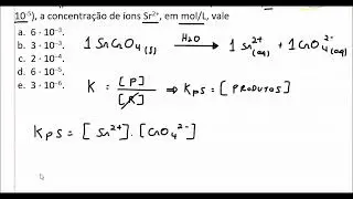 Como calcular a concentração de um cátion usando o produto da solubilidade (Kps).