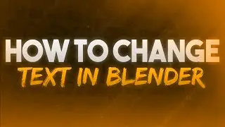 How To Change Text In Blender! NEW INTRO!