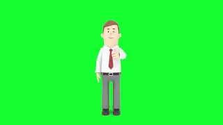 3D Men Giving Like Animation - Green Screen Video - Stock Video Footage - No Copyright Videos