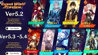 Genshin Impact leaks banner roadmap 5.2 - 5.4  | Chasca, Mavuika, Citlali & Arlecchino