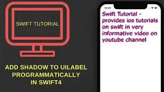 How to add shadow to UILabel text in swift 4