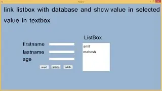 link listbox with database and show value in textbox if select listbox