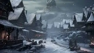 Dark Medieval Winter Music – Village of Winter Night,  Snowy Village, Beautiful, Enchanting, Magical