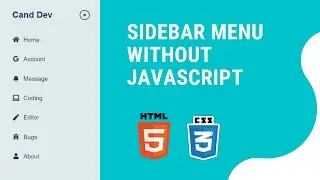 Sidebar Menu Using HTML & CSS