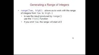 Python: A First Look at Lists; the range() Function