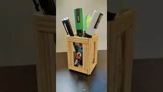 Making pen holder with wood🪵