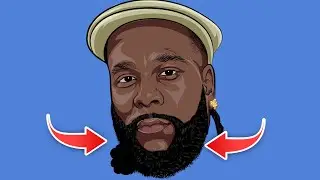 How to Draw Hyper Realistic Hair[Beards] in Adobe Illustrator [STEP-BY-STEP]