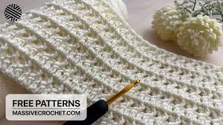 VERY EASY Crochet Pattern for Beginners (2 ROW REP)!⚡️UNUSUAL Crochet Stitch for Baby Blanket & Bag