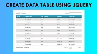 Creating a Searchable, Sortable HTML Table using DataTables | Jquery Datatable Tutorial In Bootstrap