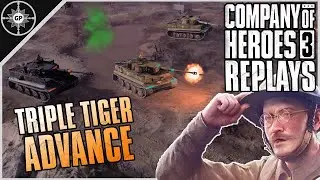 TIGER, FLAK, & ITALIAN INFANTRY SPAM | 4v4 Winter Line | CoH3 Beta Replay #1