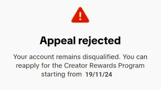 Appeal rejected by creator rewards program l Tiktok account disqualified appeal ! Fix Now