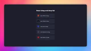 React Draggable List Component | React Drag And Drop | ReactJS Tutorial