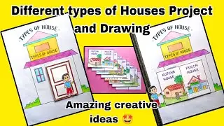 Types of House project making | Different types of House drawing easy | Different types of House