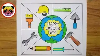 World Labour Day Drawing / World Labour Day Poster Drawing / How to Draw Labour Day Poster Drawing